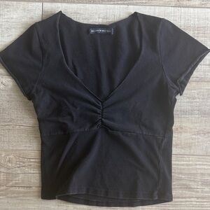 Brandy Melville Black V-Neck Tee
